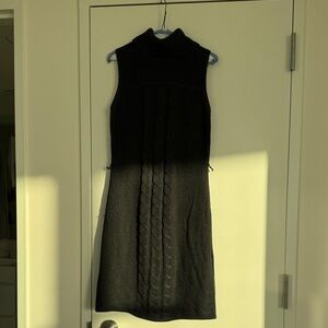 Calvin Klein Black Cable Knit Midi Dress